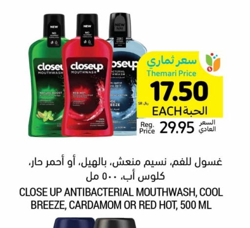 CLOSE UP Mouthwash available at Tamimi Market in KSA, Saudi Arabia, Saudi - Tabuk