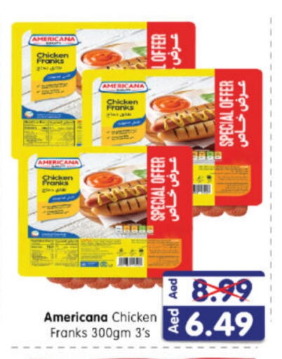 AMERICANA Chicken Franks available at Al Madina Hypermarket in UAE - Abu Dhabi