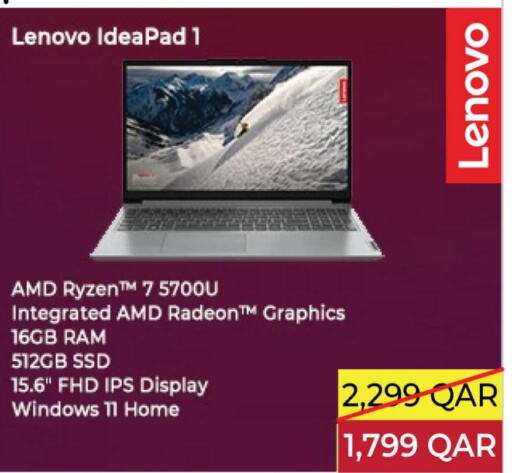 LENOVO Laptop available at Ansar Gallery in Qatar - Al Wakra