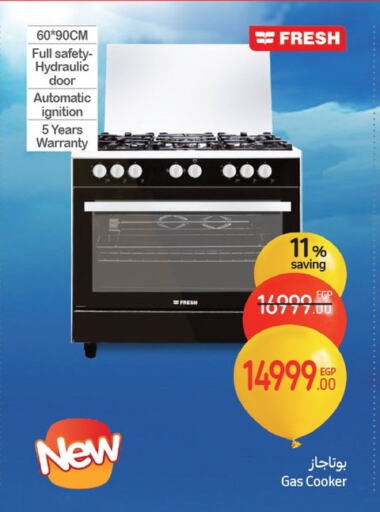 FRESH Gas Cooker available at Carrefour  in Egypt - Cairo