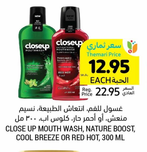 CLOSE UP Mouthwash available at Tamimi Market in KSA, Saudi Arabia, Saudi - Abha