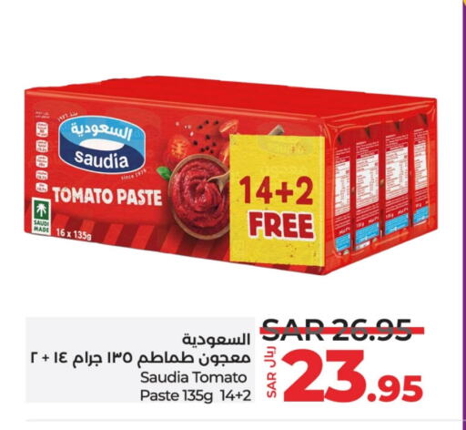 SAUDIA Tomato Paste available at LULU Hypermarket in KSA, Saudi Arabia, Saudi - Al Hasa