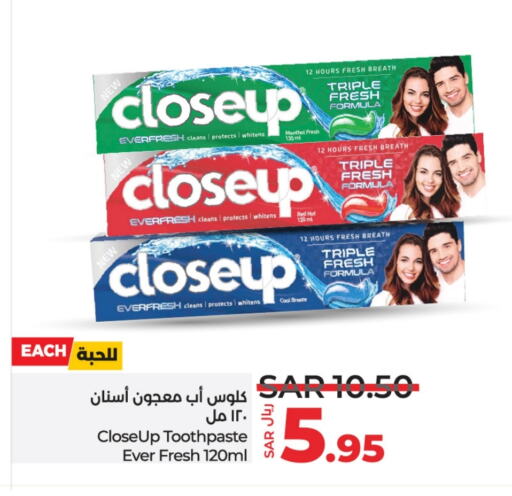 CLOSE UP Toothpaste available at LULU Hypermarket in KSA, Saudi Arabia, Saudi - Abha