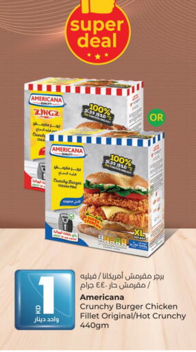 AMERICANA Chicken Burger available at Lulu Hypermarket  in Kuwait - Ahmadi Governorate