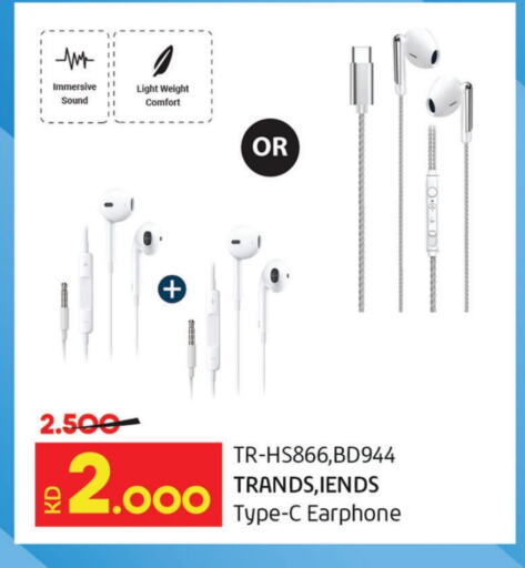 TRANDS Earphone available at Lulu Hypermarket  in Kuwait - Ahmadi Governorate