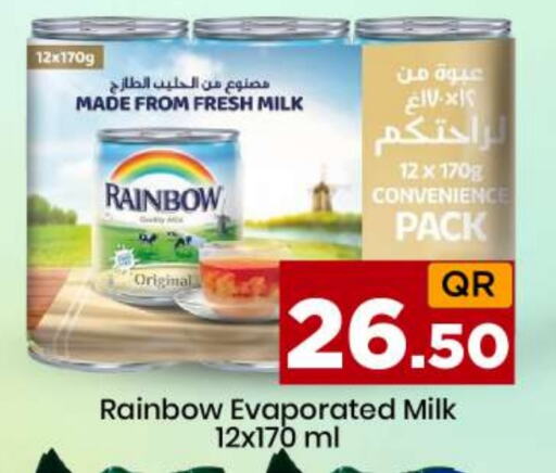 RAINBOW Evaporated Milk available at Doha Daymart in Qatar - Doha