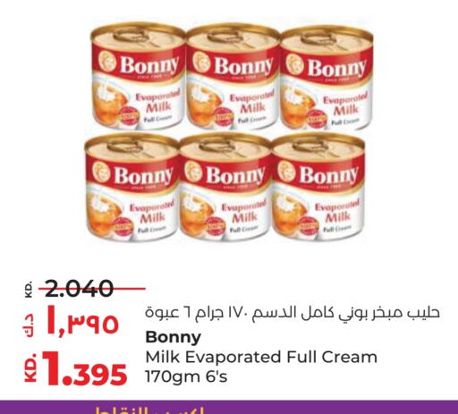 BONNY Evaporated Milk available at Lulu Hypermarket  in Kuwait - Kuwait City