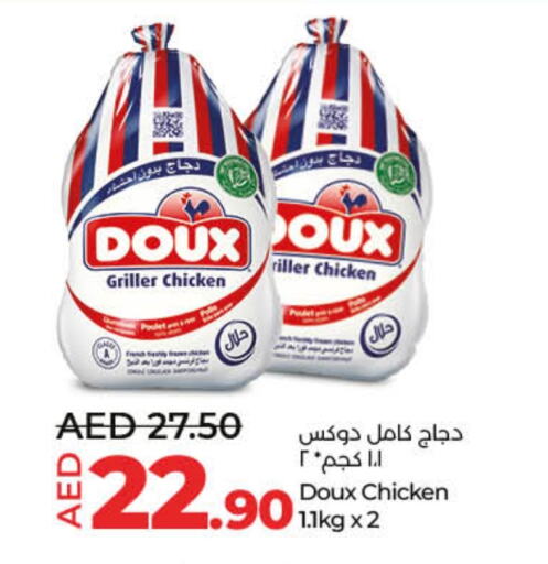 DOUX Frozen Whole Chicken available at Lulu Hypermarket in UAE - Umm al Quwain