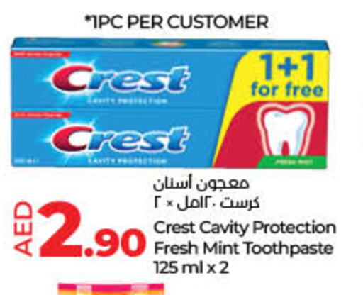 CREST Toothpaste available at Lulu Hypermarket in UAE - Sharjah / Ajman