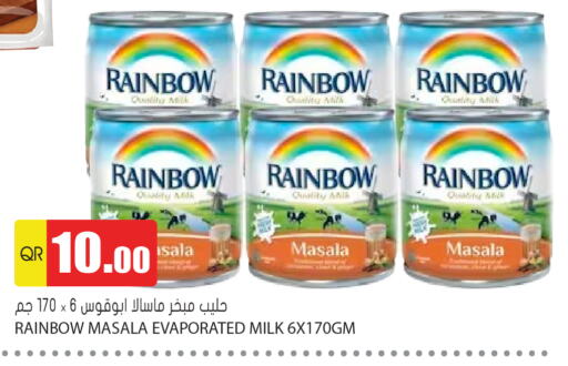 RAINBOW Evaporated Milk available at Grand Hypermarket in Qatar - Al Rayyan