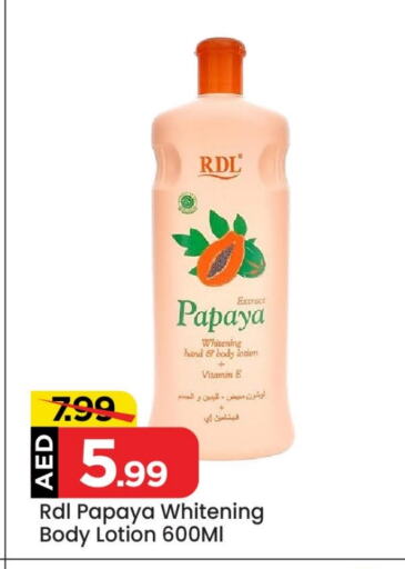 RDL Body Lotion & Cream available at Cosmo Centre in UAE - Sharjah / Ajman