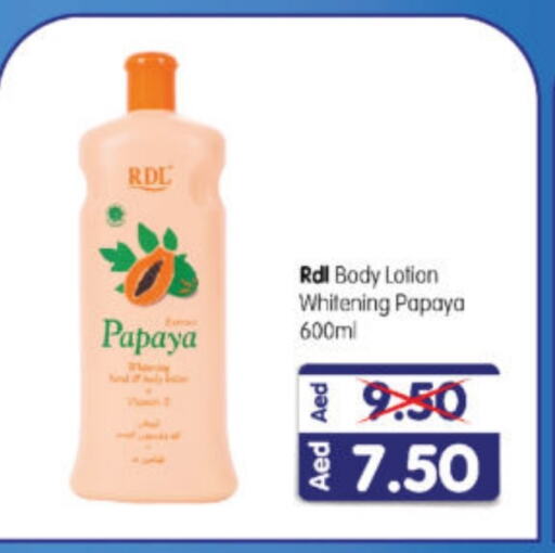 RDL Body Lotion & Cream available at Al Madina Hypermarket in UAE - Abu Dhabi