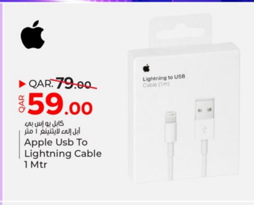 APPLE Cables available at Paris Hypermarket in Qatar - Al Khor