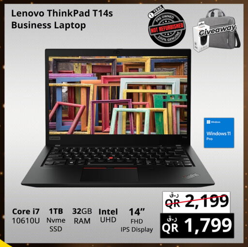 LENOVO Laptop available at Prestige Computers in Qatar - Al Wakra