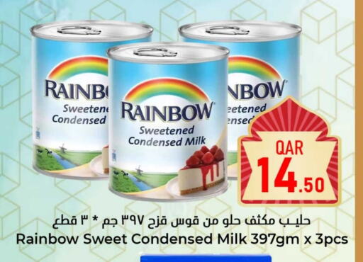 RAINBOW Condensed Milk available at Dana Hypermarket in Qatar - Al Khor