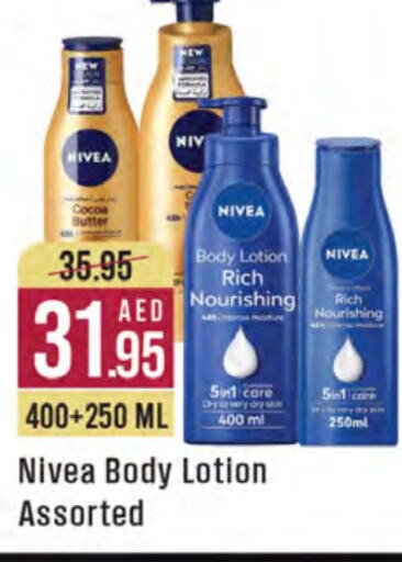 Nivea Body Lotion & Cream available at West Zone Supermarket in UAE - Sharjah / Ajman