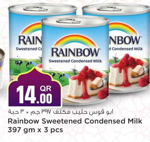 RAINBOW Condensed Milk available at Safari Hypermarket in Qatar - Al Khor