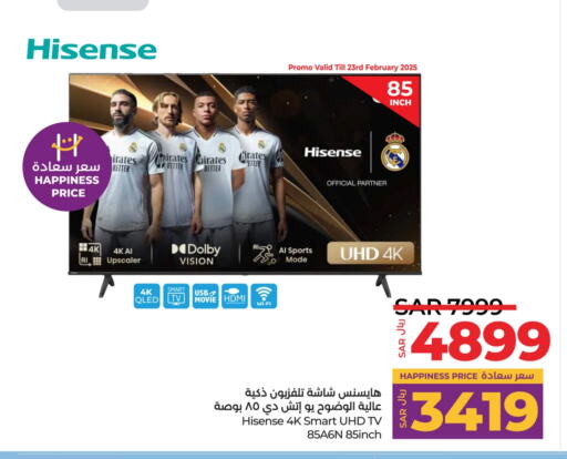 HISENSE Smart TV available at LULU Hypermarket in KSA, Saudi Arabia, Saudi - Unayzah