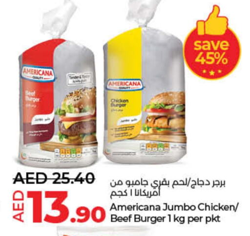 AMERICANA Chicken Burger available at Lulu Hypermarket in UAE - Sharjah / Ajman