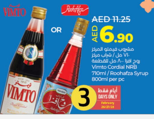 VIMTO available at Lulu Hypermarket in UAE - Abu Dhabi