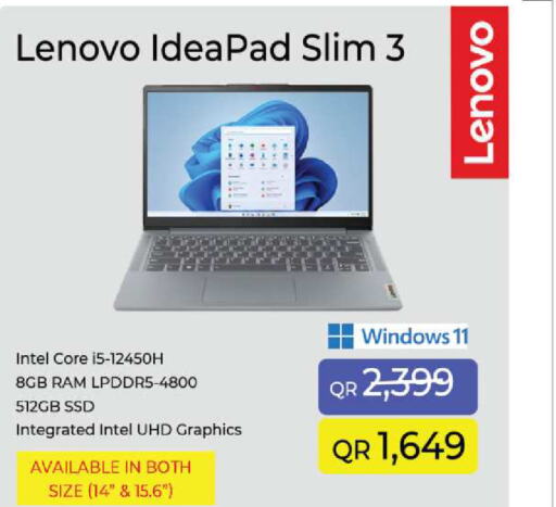 LENOVO Laptop available at Ansar Gallery in Qatar - Al Wakra