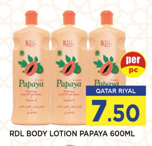 RDL Body Lotion & Cream available at Doha Stop n Shop Hypermarket in Qatar - Al Wakra