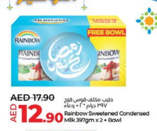 RAINBOW Condensed Milk available at Lulu Hypermarket in UAE - Umm al Quwain