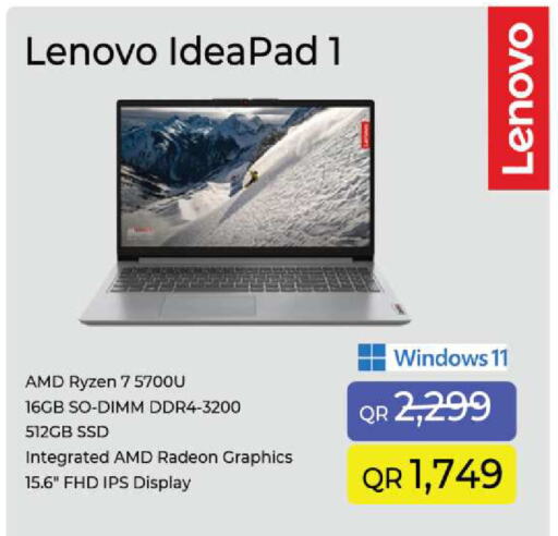 LENOVO Laptop available at Ansar Gallery in Qatar - Al Wakra