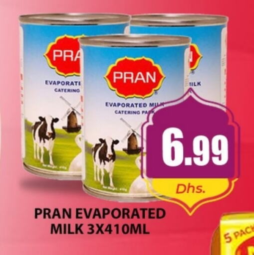 PRAN Evaporated Milk available at Meena Al Madina Hypermarket  in UAE - Sharjah / Ajman