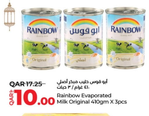 RAINBOW Evaporated Milk available at LuLu Hypermarket in Qatar - Doha