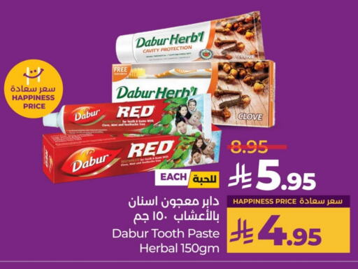 DABUR RED Toothpaste available at LULU Hypermarket in KSA, Saudi Arabia, Saudi - Jubail