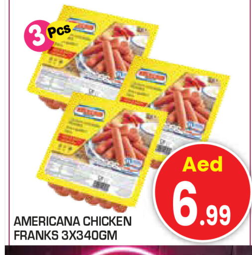 AMERICANA Chicken Franks available at Baniyas Spike  in UAE - Al Ain