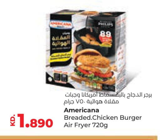 AMERICANA Chicken Burger available at Lulu Hypermarket  in Kuwait - Kuwait City