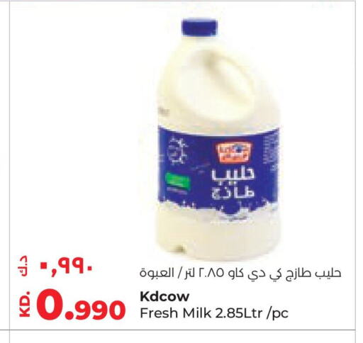 KD COW Fresh Milk available at Lulu Hypermarket  in Kuwait - Kuwait City