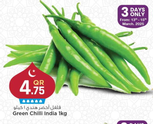 Chilli / Capsicum from India available at Marza Hypermarket in Qatar - Umm Salal