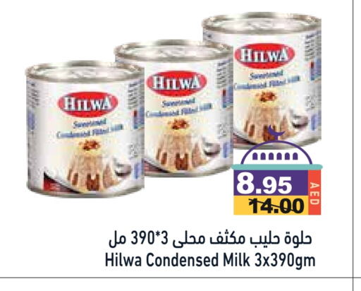 HILWA Condensed Milk available at Aswaq Ramez in UAE - Abu Dhabi