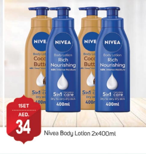 Nivea Body Lotion & Cream available at TALAL MARKET in UAE - Dubai