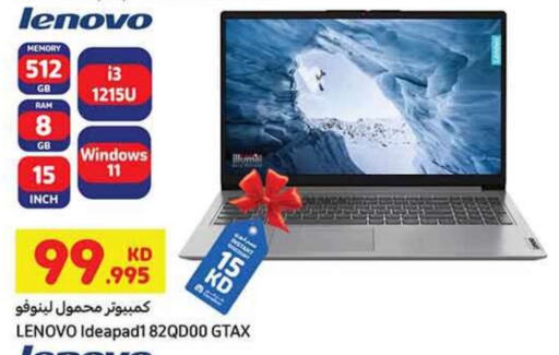 LENOVO Laptop available at Carrefour in Kuwait - Kuwait City