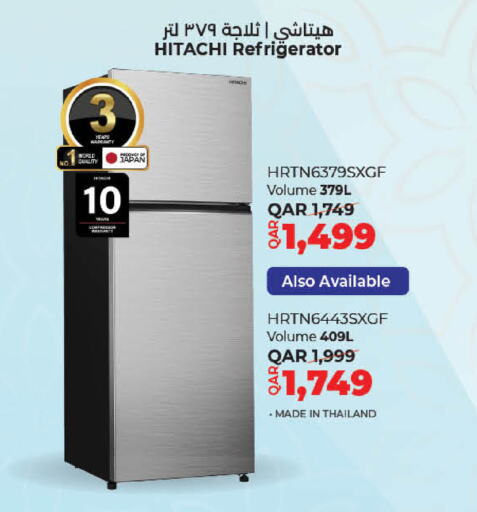 HITACHI Refrigerator available at LuLu Hypermarket in Qatar - Al Khor