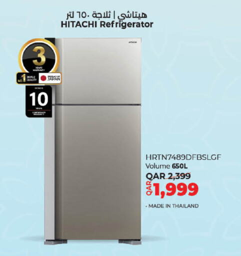 HITACHI Refrigerator available at LuLu Hypermarket in Qatar - Al Khor