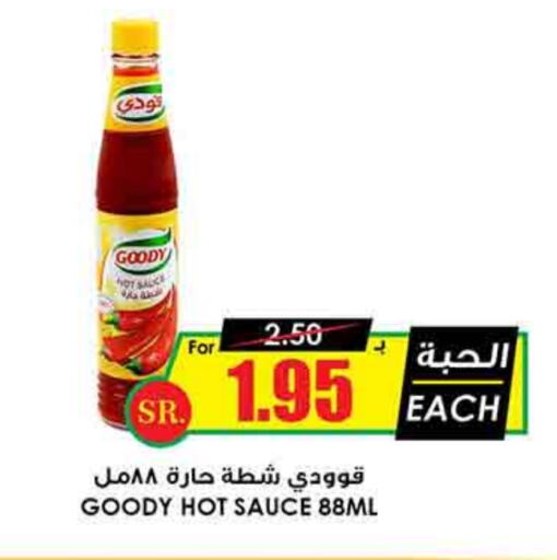 GOODY Hot Sauce available at Prime Supermarket in KSA, Saudi Arabia, Saudi - Medina