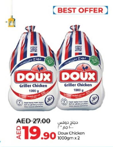 DOUX Frozen Whole Chicken available at Lulu Hypermarket in UAE - Al Ain