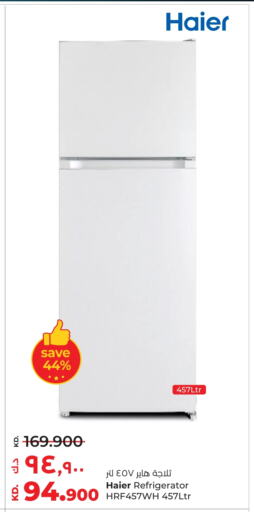 HAIER Refrigerator available at Lulu Hypermarket  in Kuwait - Jahra Governorate