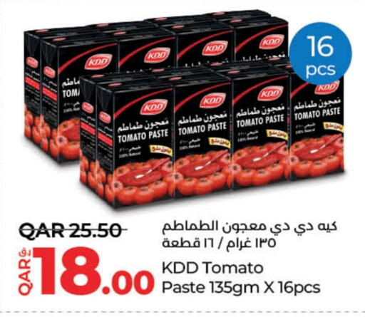 KDD Tomato Paste available at LuLu Hypermarket in Qatar - Al-Shahaniya