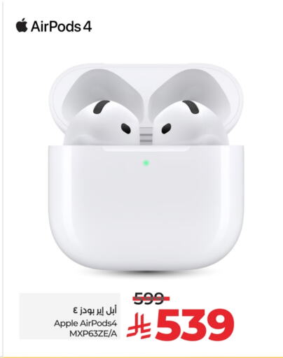 APPLE Earphone available at LULU Hypermarket in KSA, Saudi Arabia, Saudi - Jeddah