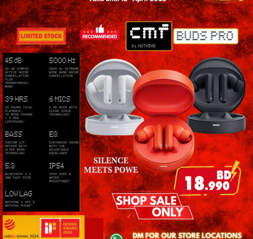 NOTHING Earphone available at Taj Mobiles in Bahrain