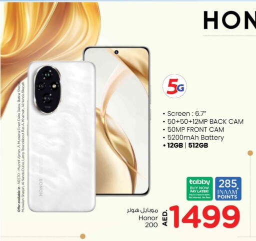 HONOR available at Nesto Hypermarket in UAE - Abu Dhabi