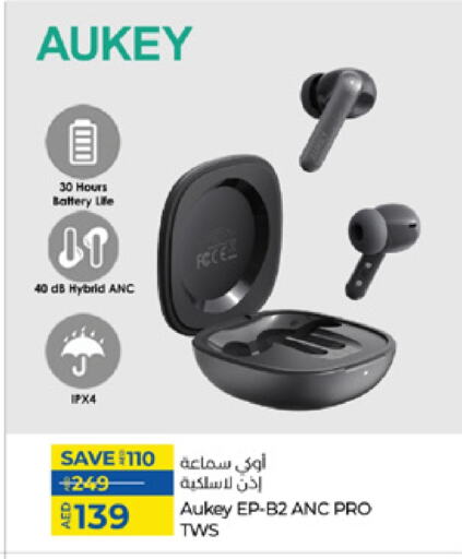 AUKEY Earphone available at Lulu Hypermarket in UAE - Umm al Quwain