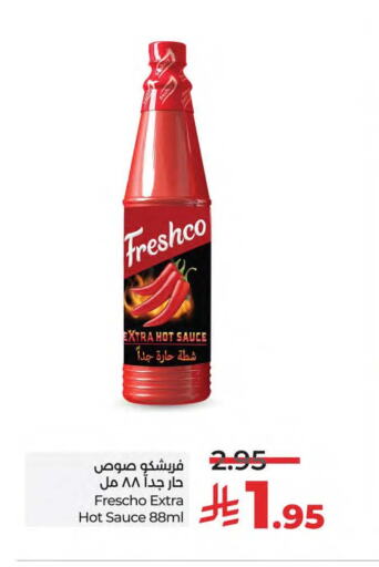 Sauces & Spreads in LULU Hypermarket, Saudi Arabia Offers - Saudi Arabia FRESHCO Hot Sauce available at LULU Hypermarket in KSA, Saudi Arabia, Saudi - Saihat