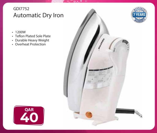 Small Appliances in Regency Group, Qatar Offers - Qatar GEEPAS Ironbox available at Regency Group in Qatar - Al Khor